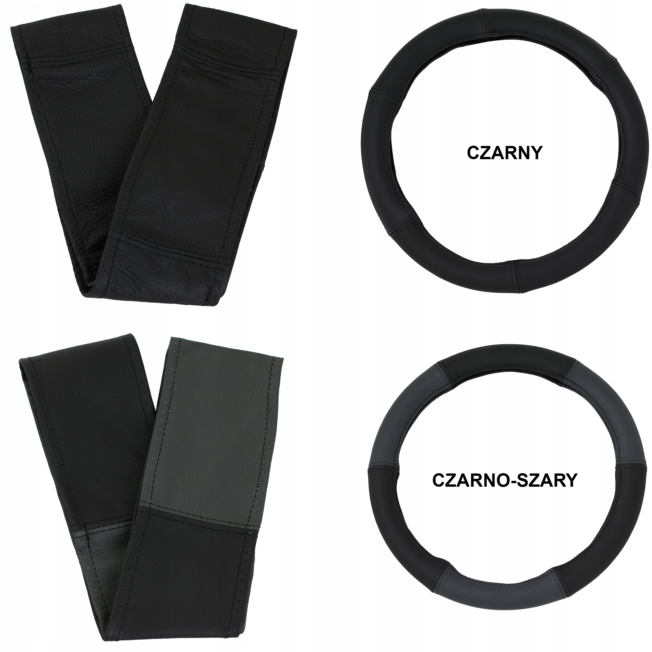 SKÓRZANY POKROWIEC NA KIEROWNICĘ z 6 KAWAŁKÓW EAN (GTIN) 5902453527439