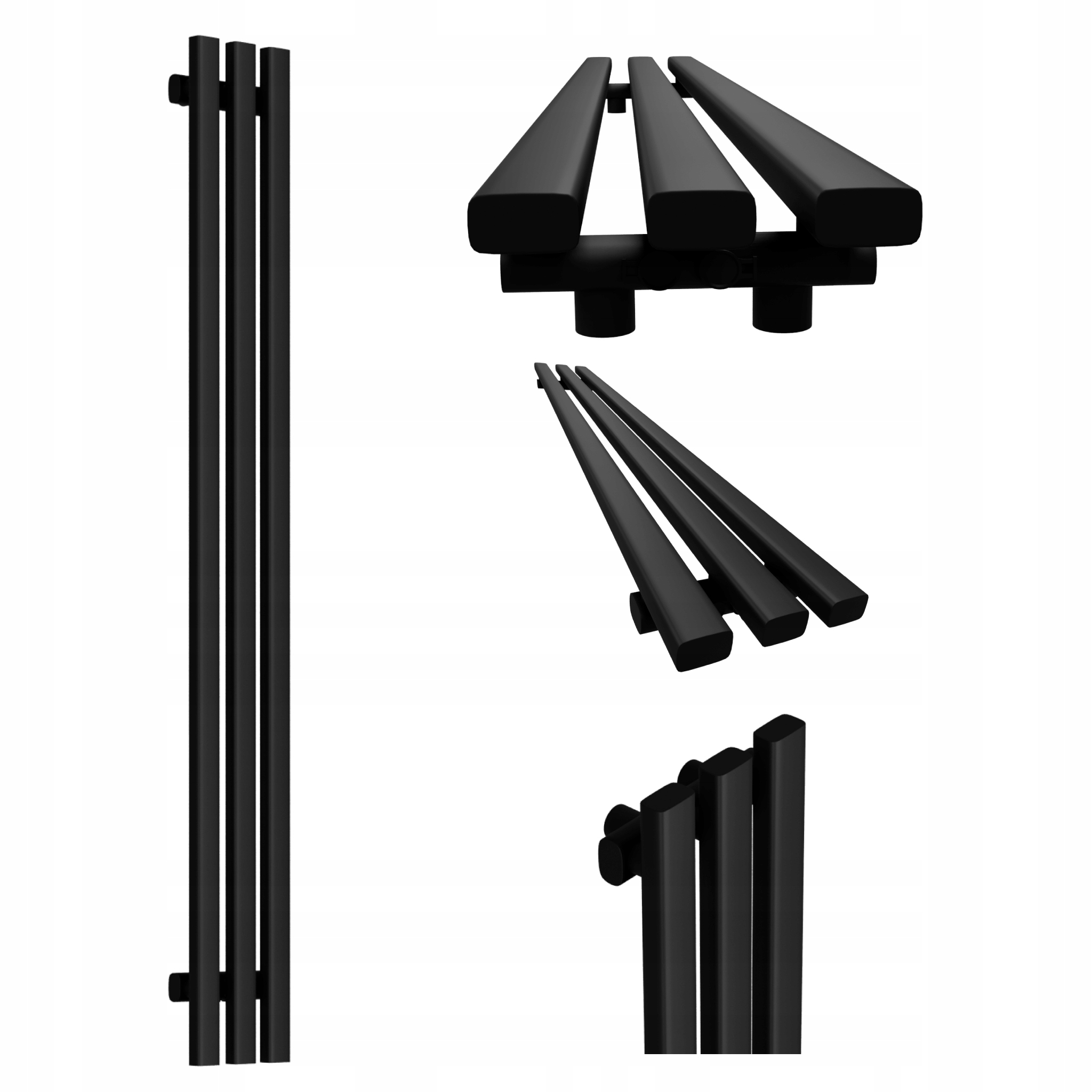 Dekorativní radiátor HORYZONT3 140x21 černý mat