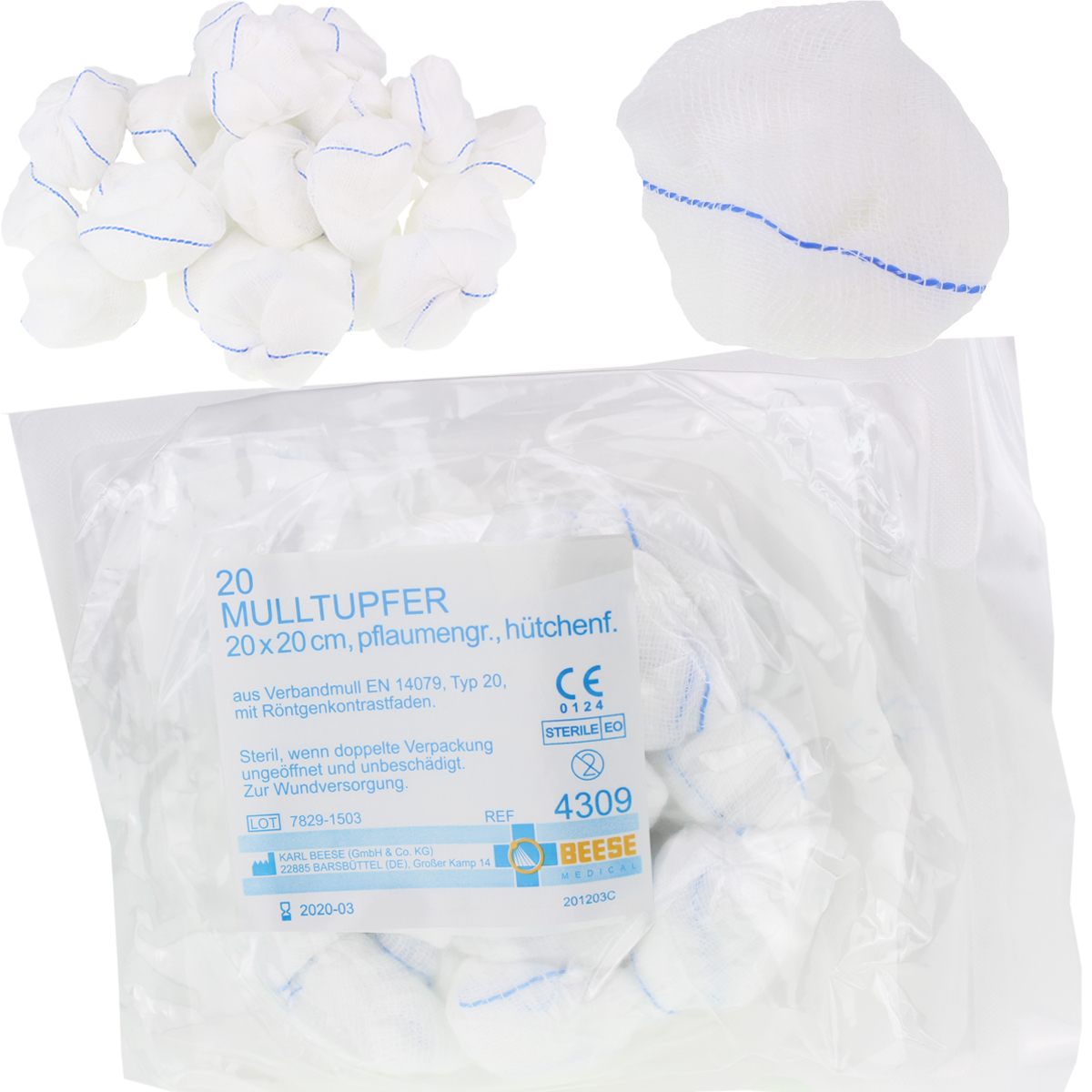 

Gaziki Tupfery Gazowe Jałowe 20szt Gaza 20 x 20cm