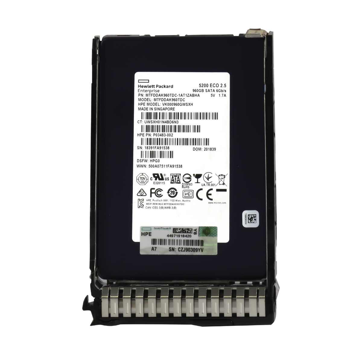 Hp P03483-002 960GB Tlc Sata III 2.5'' VK000960GWSXH