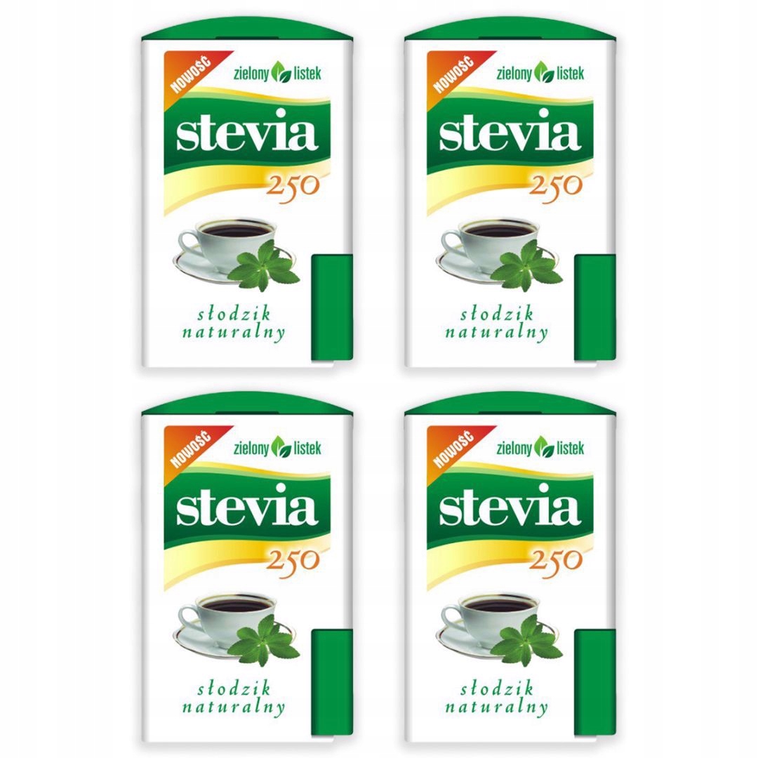 Zielony listek Stevia Sladidlo 250 tablet 13,8 g x 4 kusů