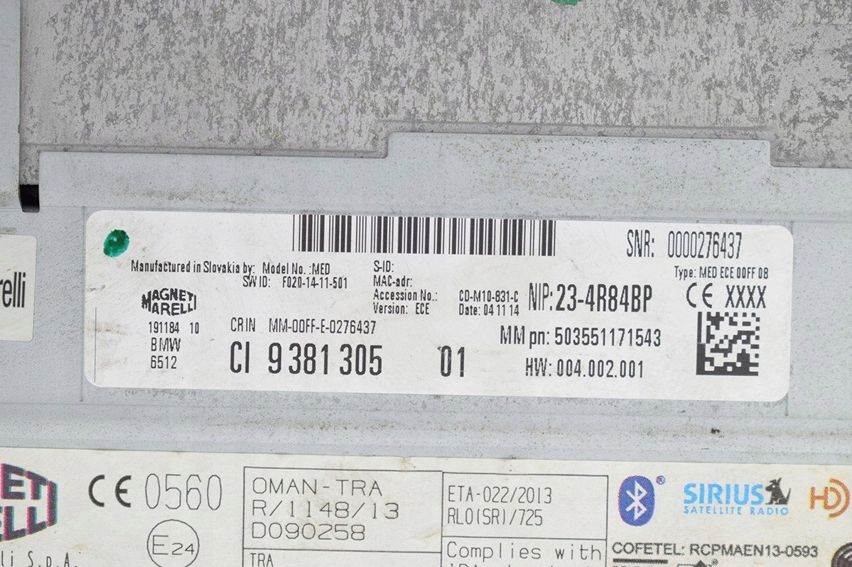 Navigation BMW 5 F10 9381305
