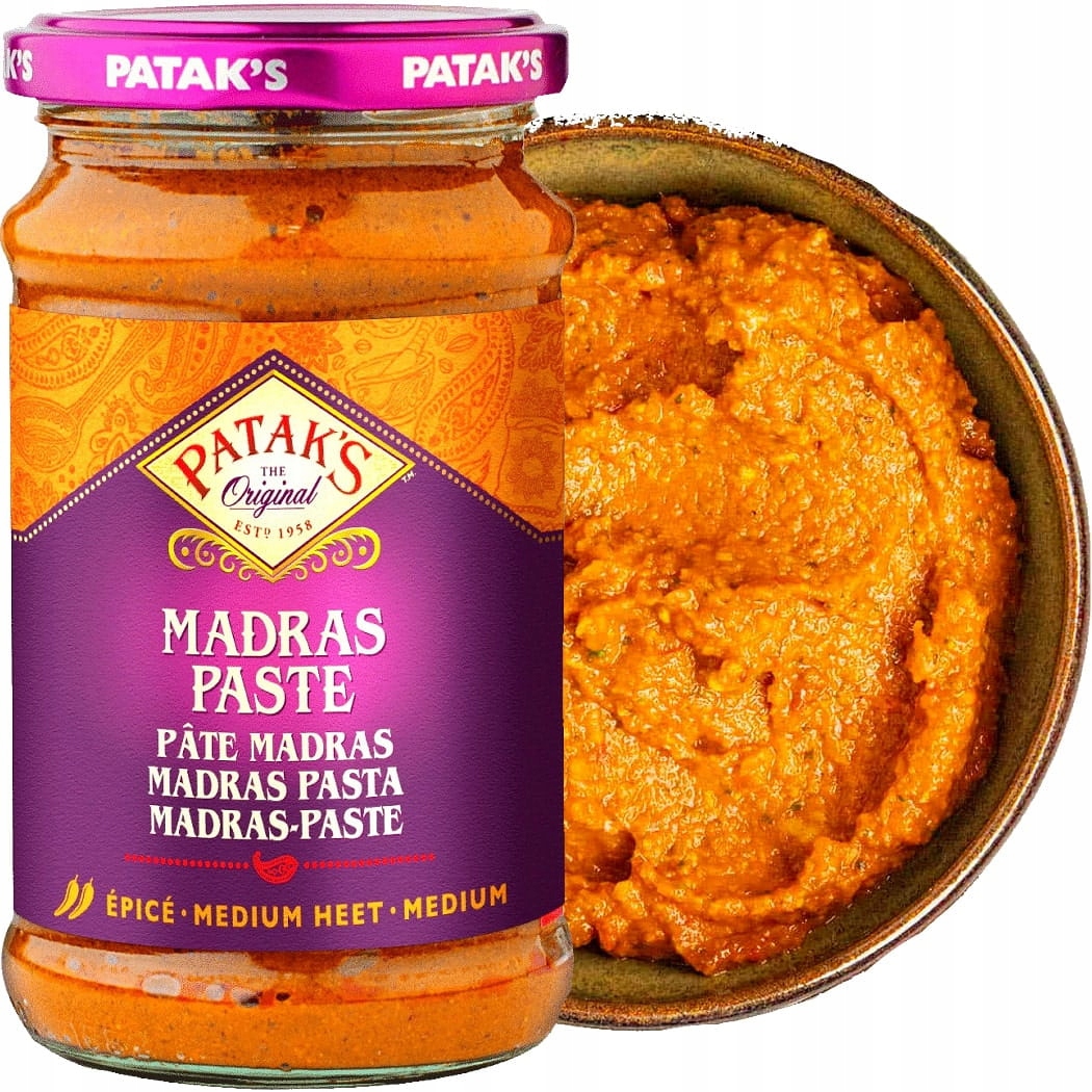 

Pasta Madras Curry Medium Hot Indyjska 283g Pataks