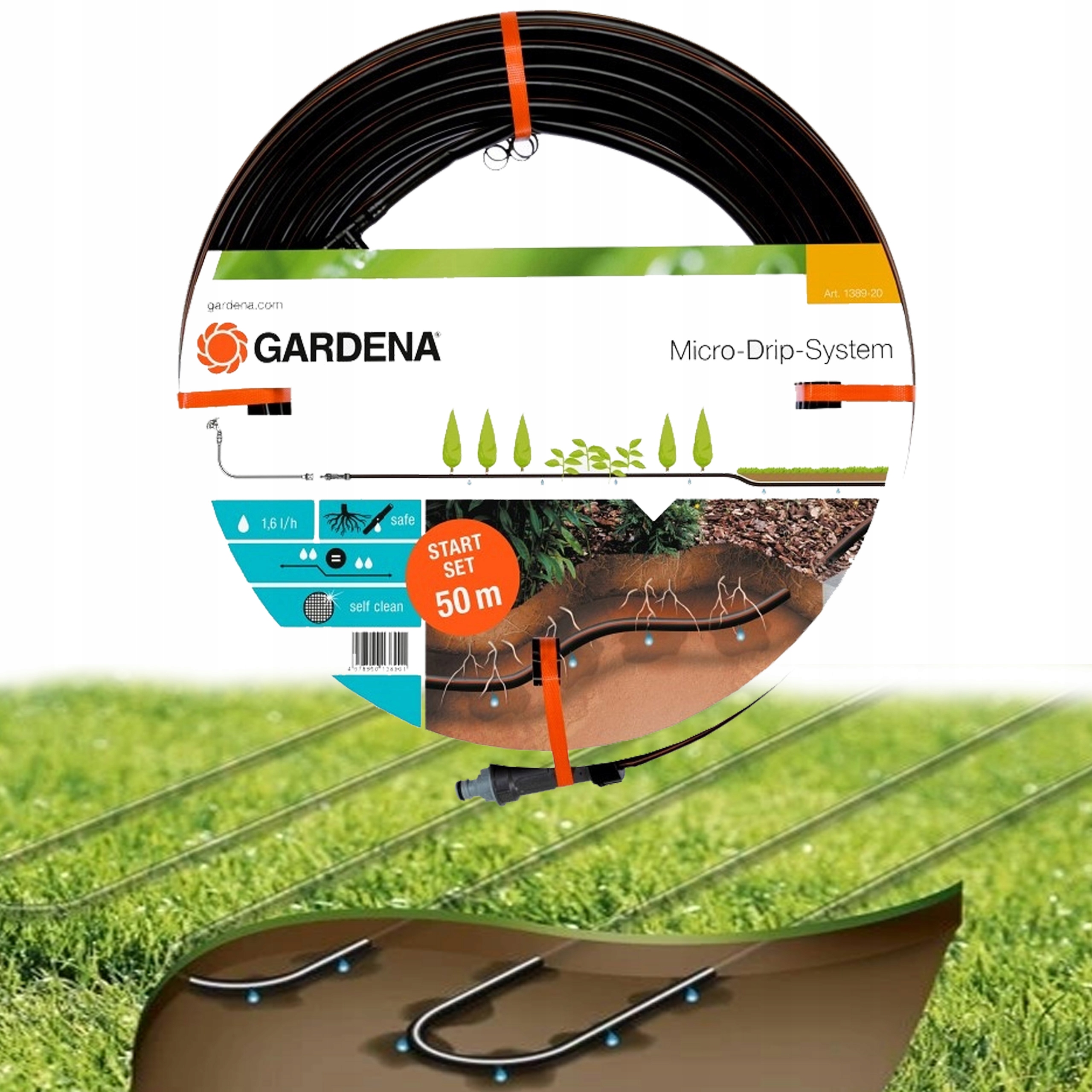 Linia Kroplująca Nawadnianie Gardena Micro Drip System 50m Podziemna