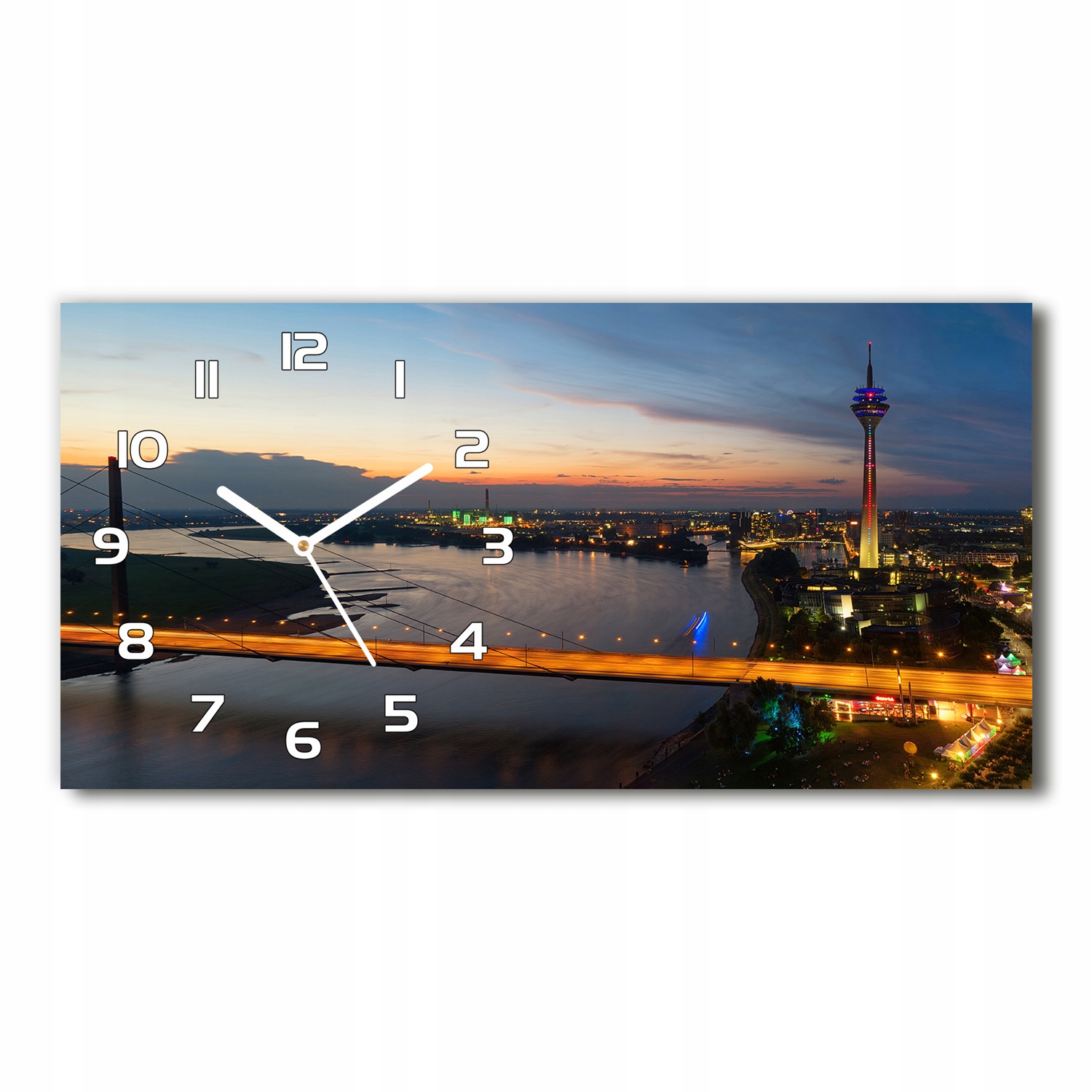 

Zegar ścienny szklany Dusseldorf Niemcy 60x30 cm