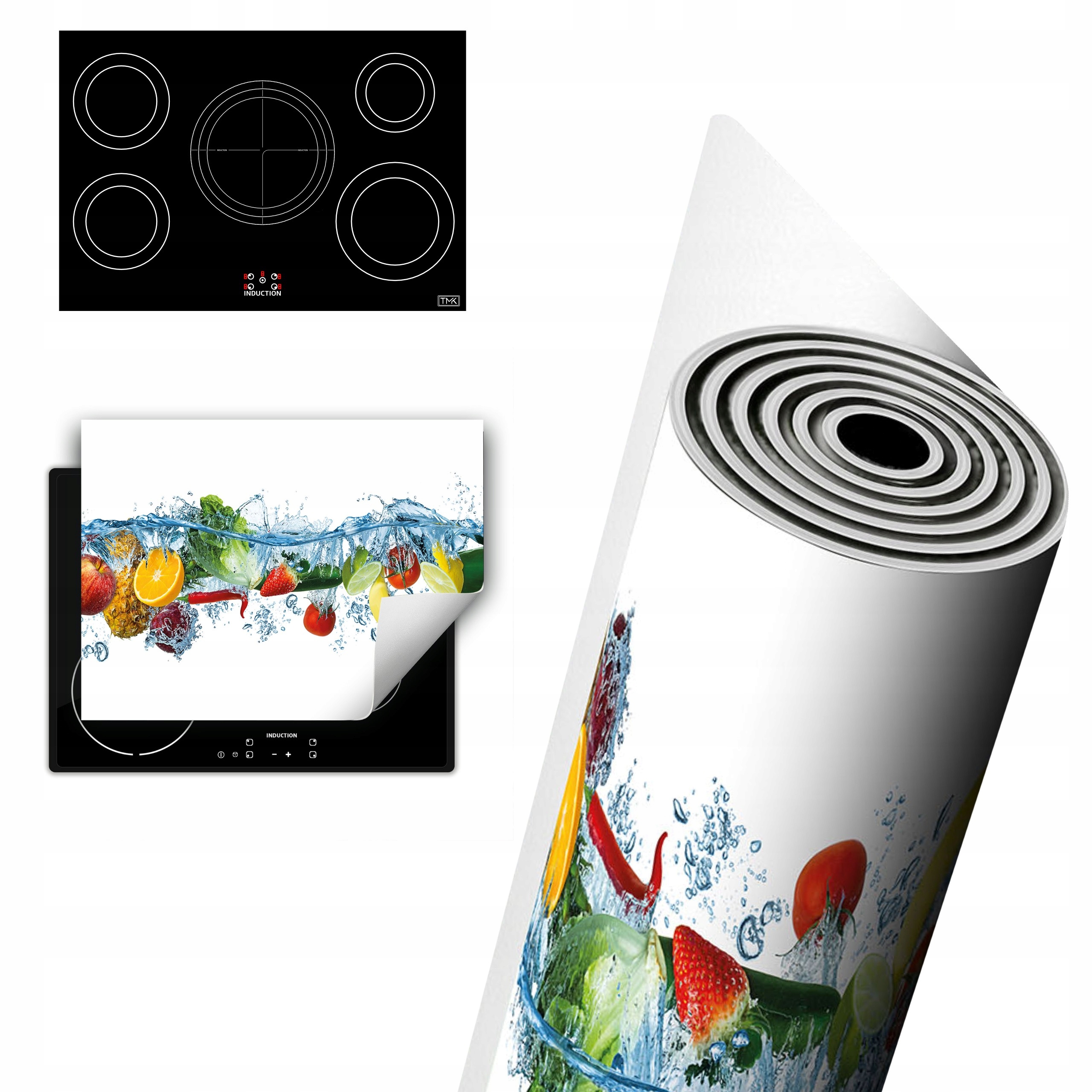 Vinylová Ochrana Na Indukci Pracovní Deska 80x52 ovoce zelenina