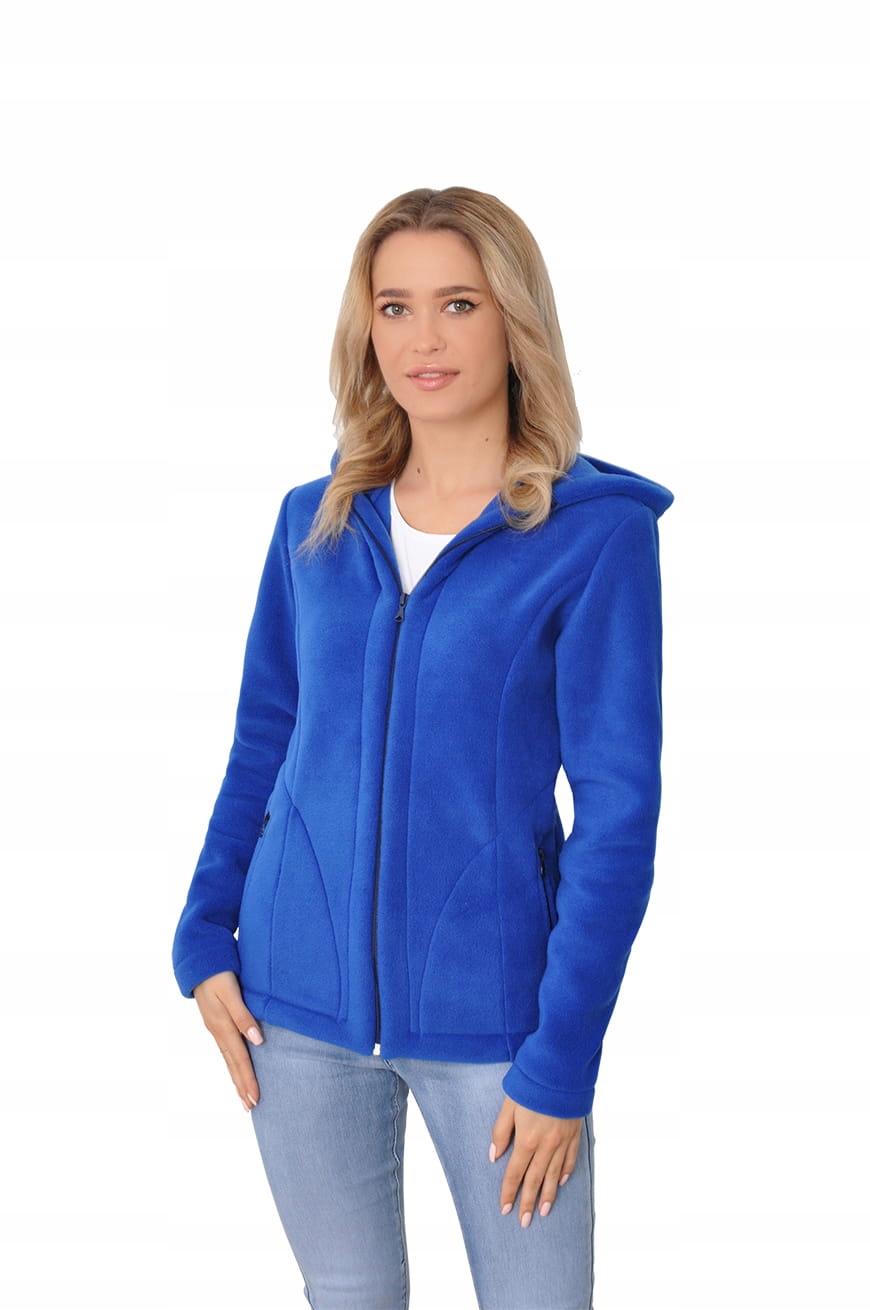 Bluza Polarowa Damska Z Kapturem Niebieska- 420g/m2-PRODUKT Polski M