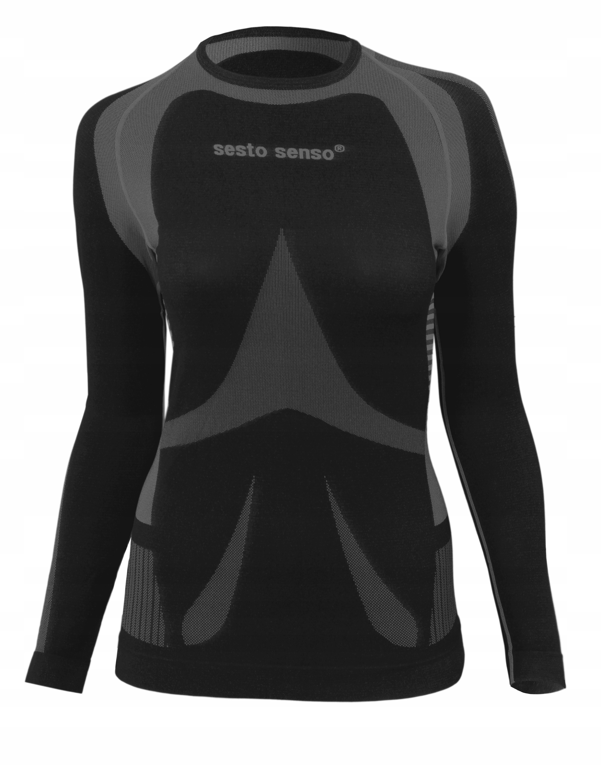 Sesto Senso Koszulka damska Thermo Active CL19 długi rękaw grafit L
