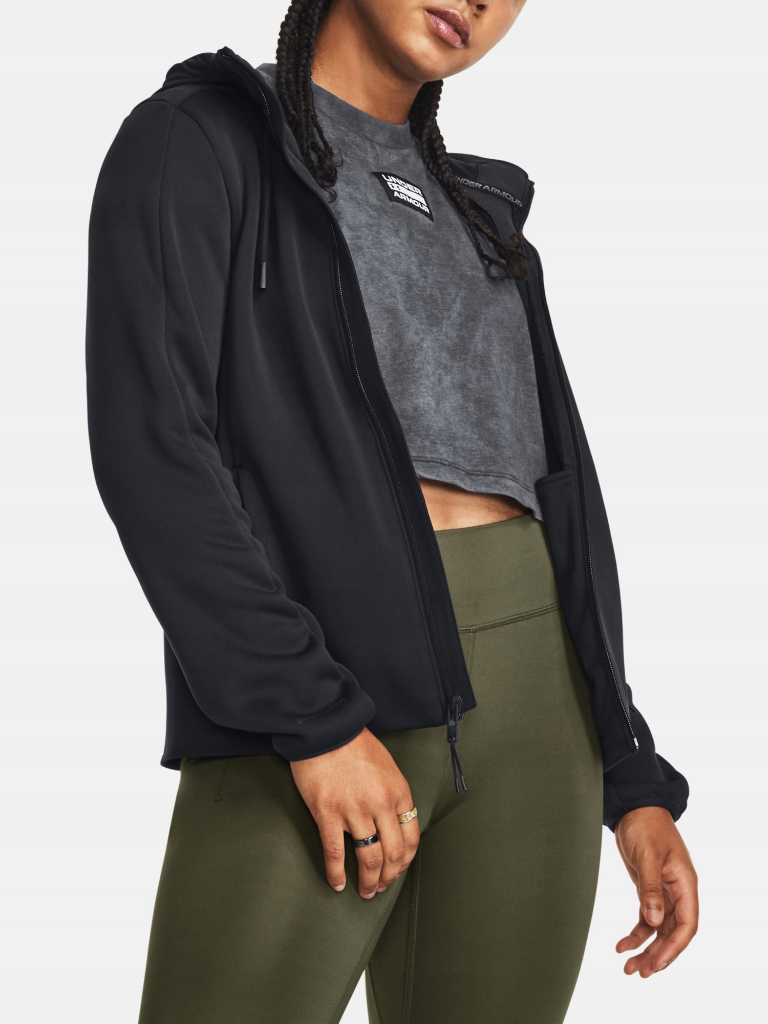 Under Armour Bunda Ua Essential Swacket-blk černá