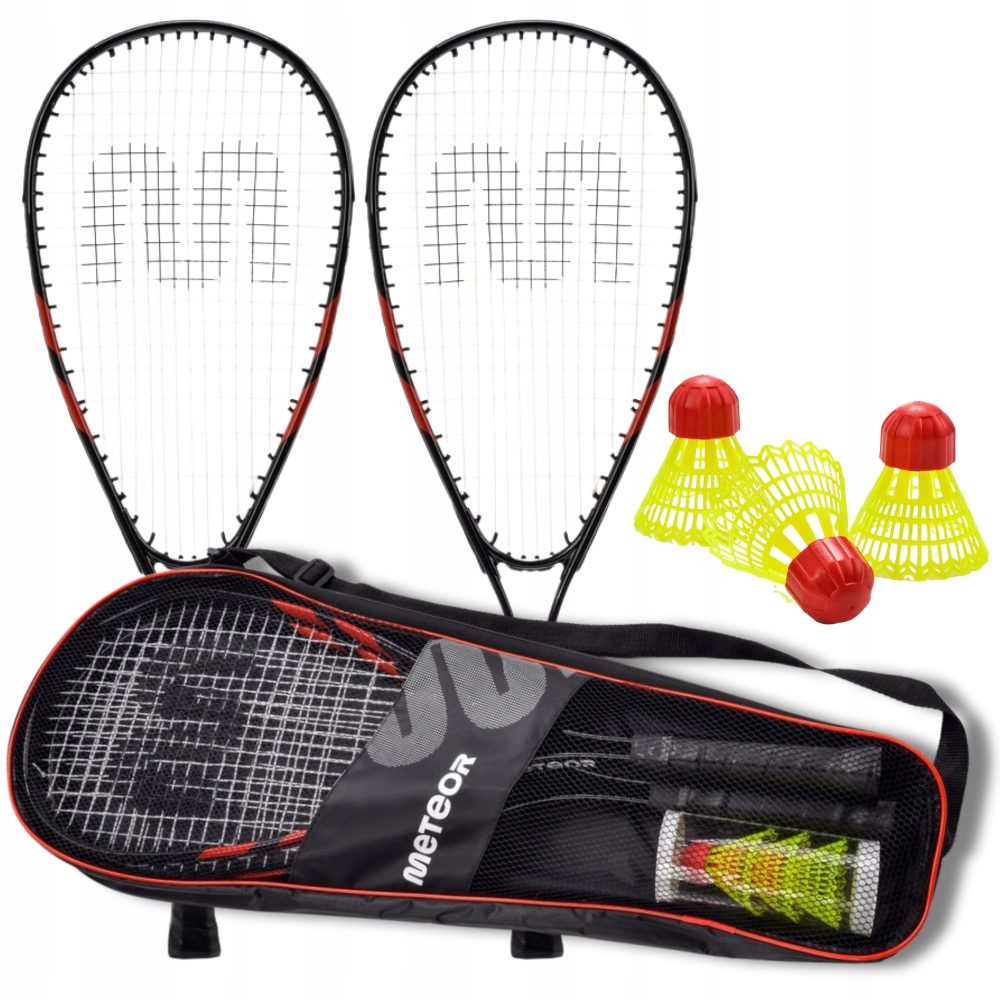 Badmintonový set Meteor 2 rakety 6 míčky – Speedminton crossminton