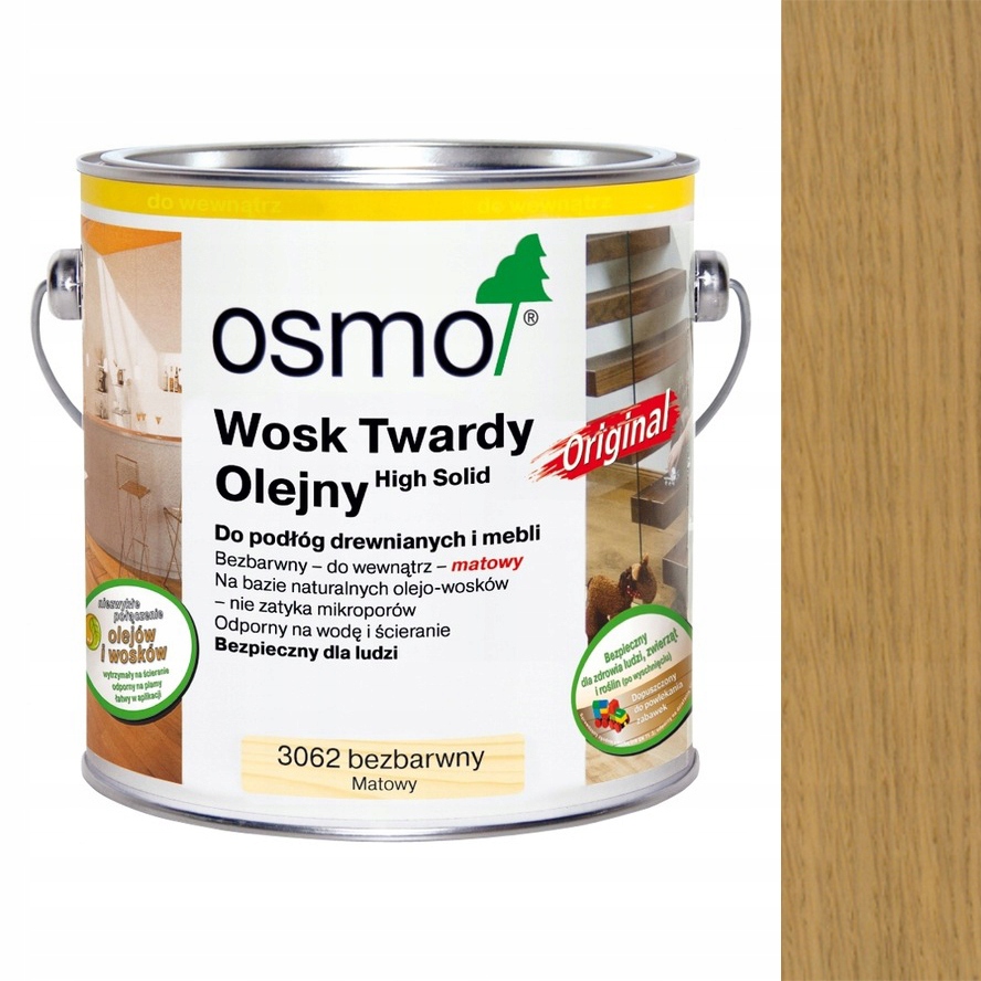 Tvrdý Vosk Osmo 0,75 L Bezbarvý Matný 3062