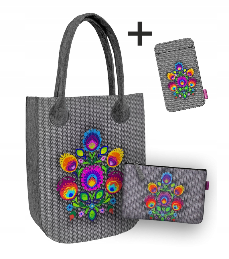 Torba kosmetyczka etui na telefon Bertoni pojemna shoperka City Jagna