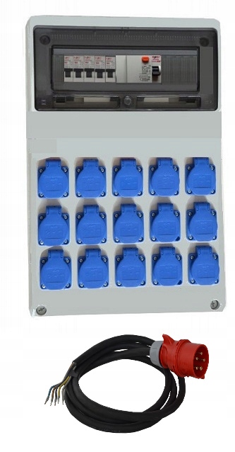 Stavební rozvaděč elektrický D15WR kabel 32A