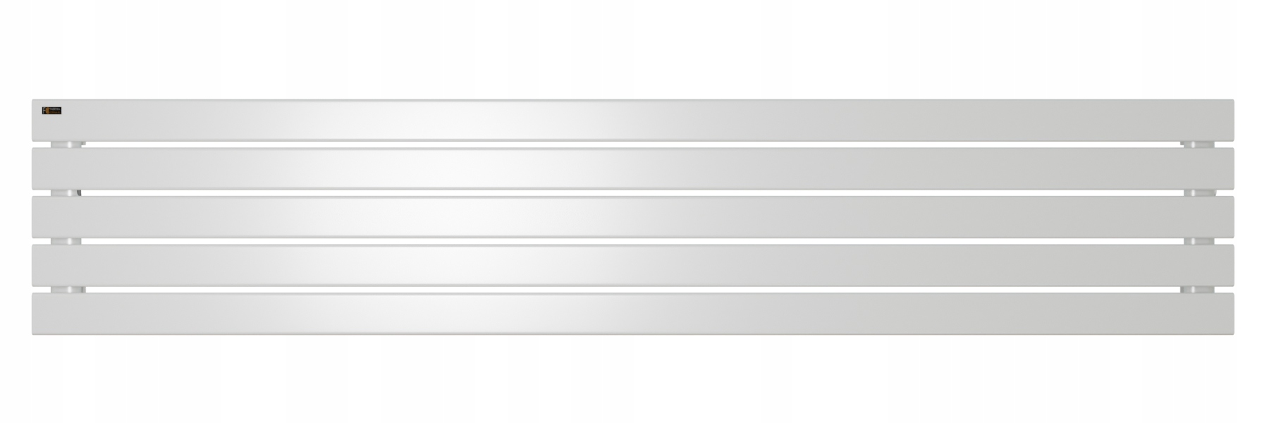 Dekorativní horizontální radiátor Lotus 38/160 bílý, přípojka 50 mm, boční pravá