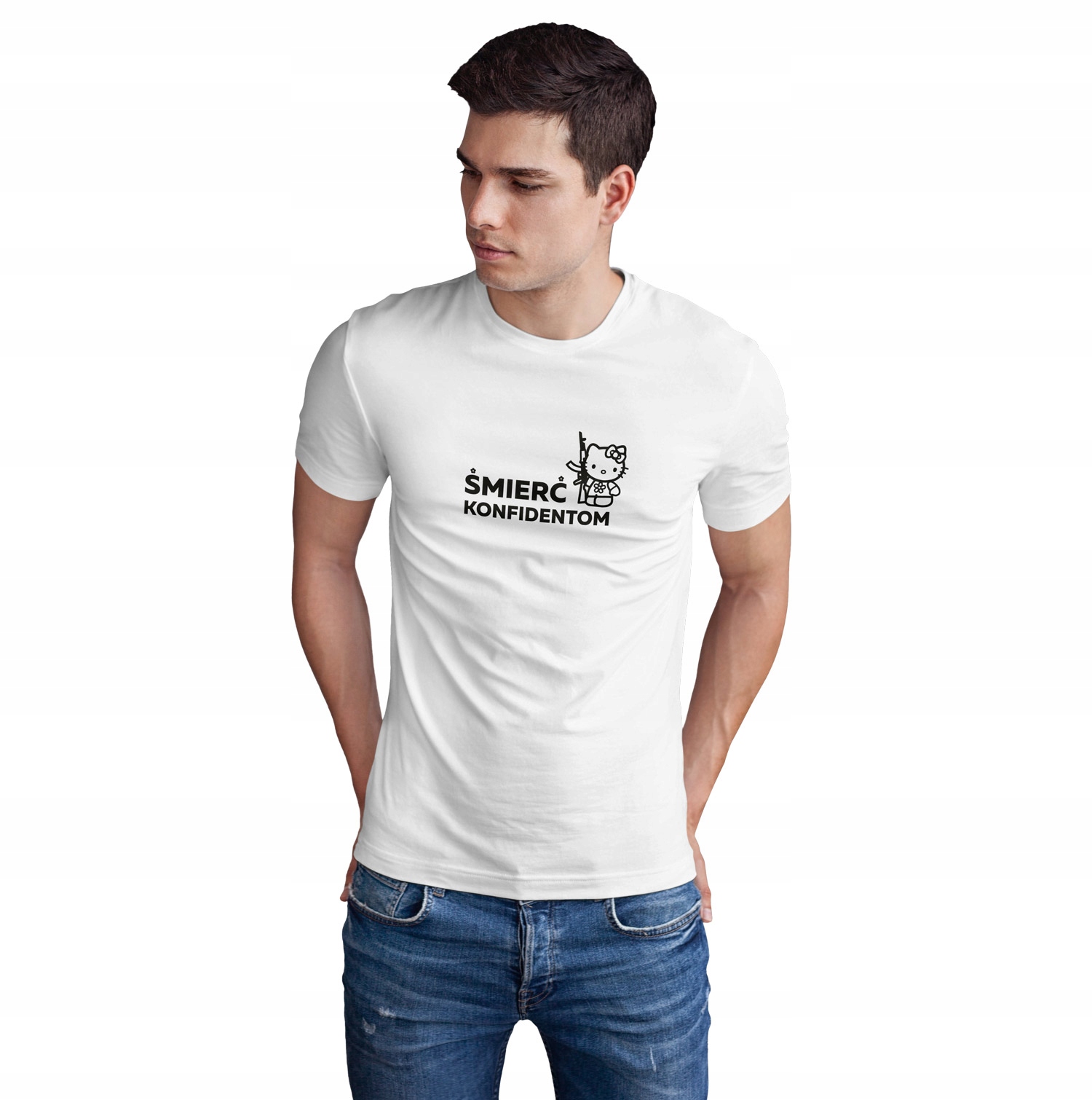 HELLO KITTY koszulka ŚMIERĆ KONFIDENTOM meme S Rozmiar S