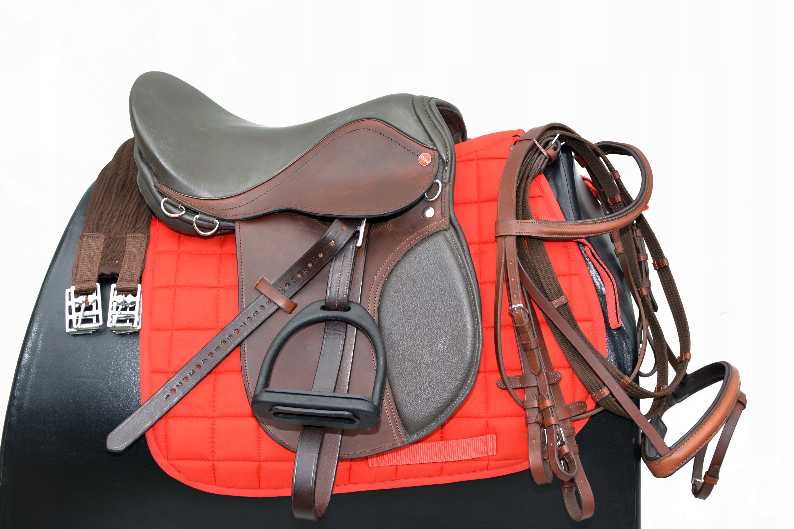 Siodło Wszechstronne Skórzane 14C Kompletne Kuc