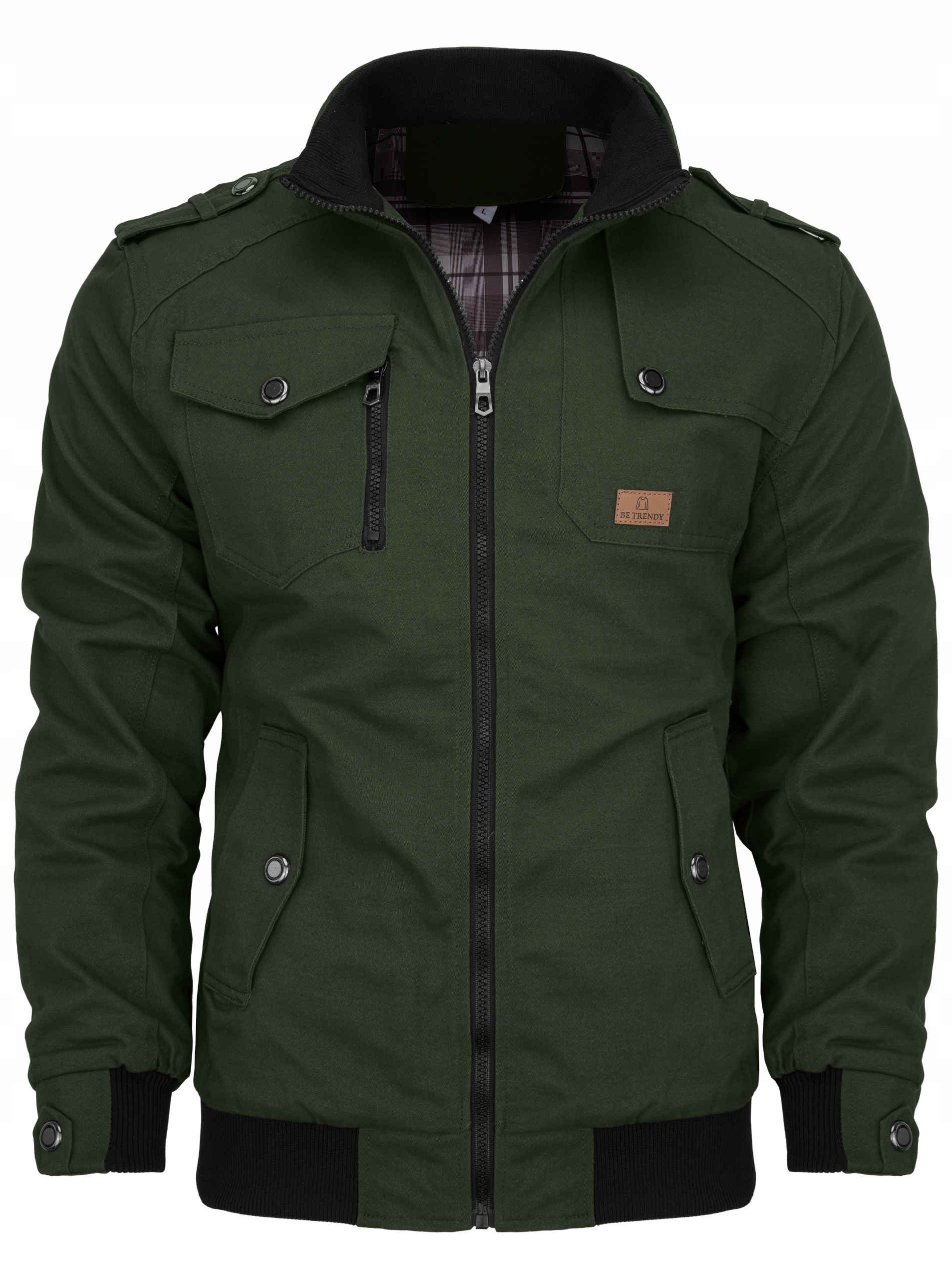 Kurtka Męska Przejściowa Pilotka Bawełniana Wiosna Jesień Khaki 014 XXL