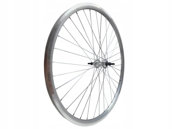 Koło przednie przód aluminiowe 28 cali łożyska maszynowe srebrne