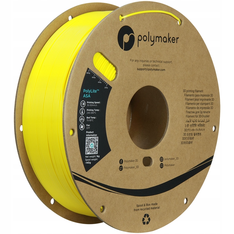 Polymaker PolyLite Asa Žlutá 1,75 mm 1 kg