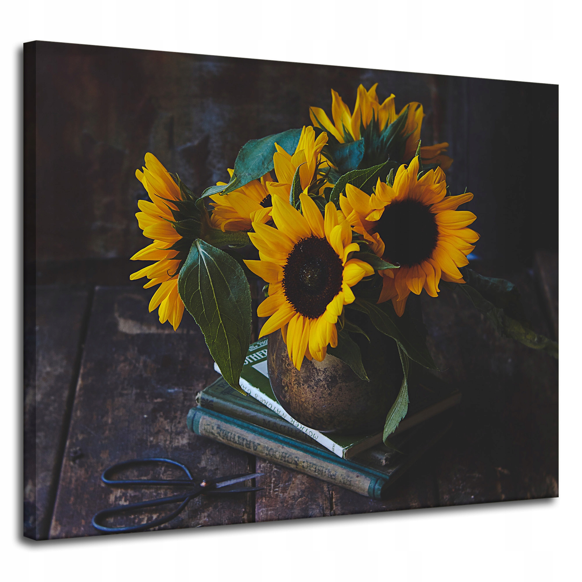 Obrazy na plátně Slunečnice ve váze 100x80 cm