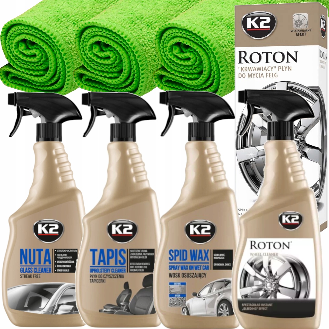 Zestaw kosmetyków do pielęgnacji samochodu K2 z kufrem, 5060 ml