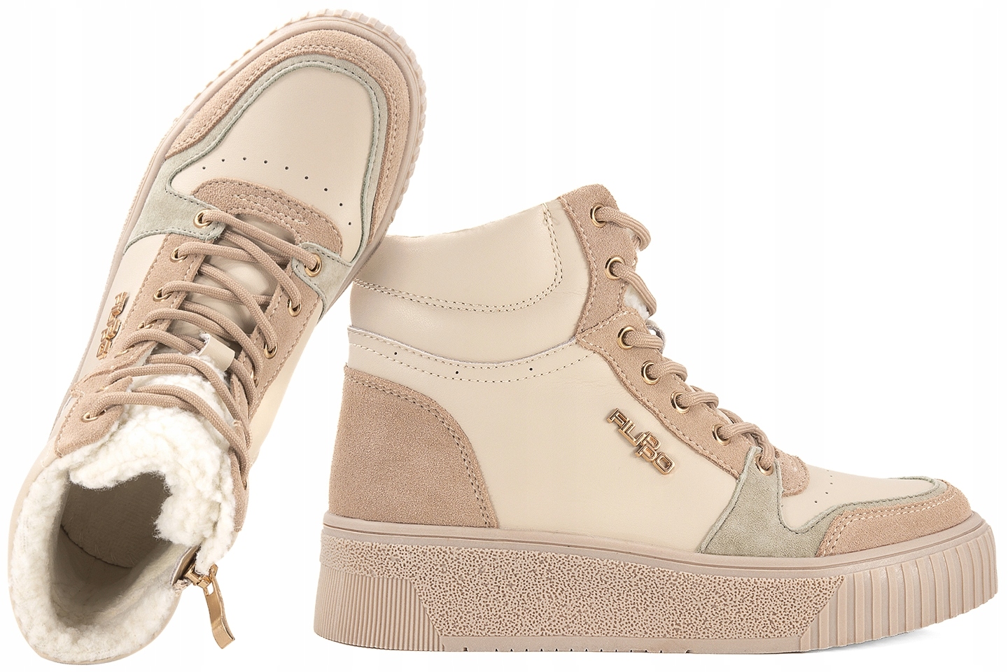 Filippo DBT6461 Zimní Boty Dámské Kotníkové Boty Zateplené Kůží béžové 36