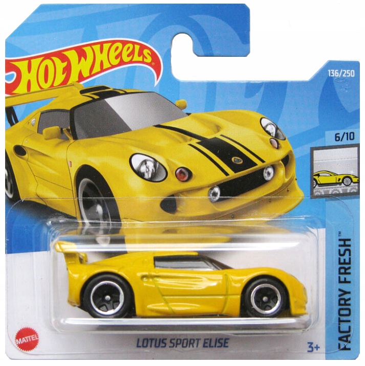Hot Wheels Lotus Sport Elise Factory Fresh 6/10 1:64 żółty