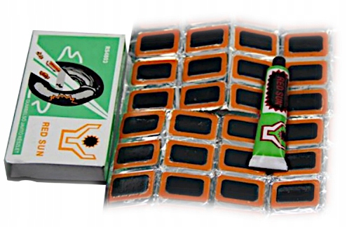 

Łatki Do Opon 24 Sztuki + Klej Zestaw Patch Rower