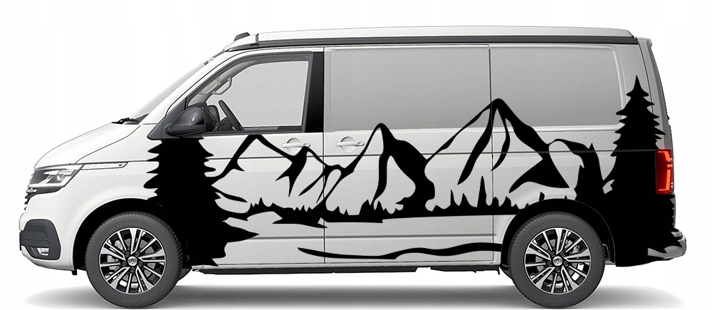 NAKLEJKA Grafika na kamper auto przyczepę GÓRY MOUNTAINS LAS FOREST 90x261 Producent MGDesign