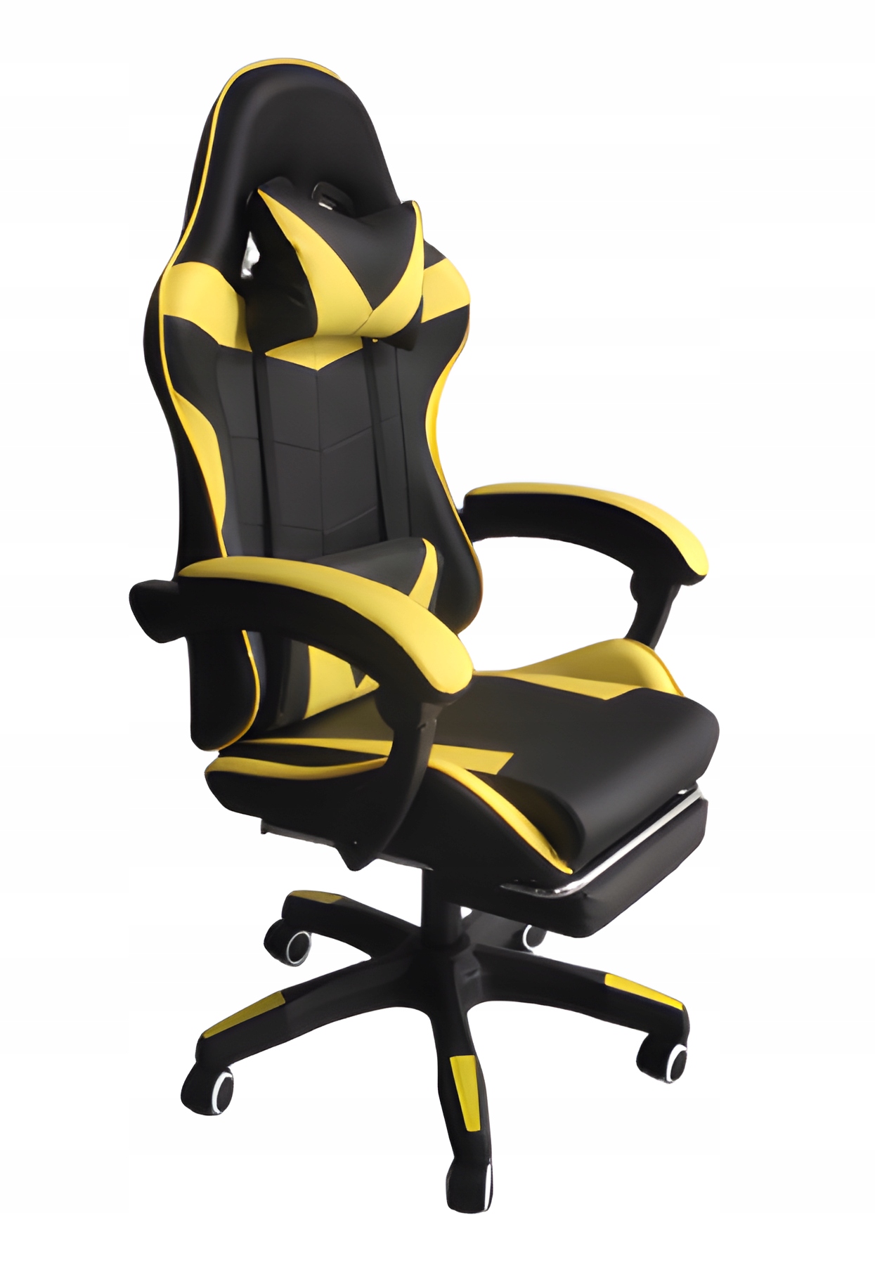 Kancelářská židle s herní podnožkou, odolná, ekologická a ergonomická kůže