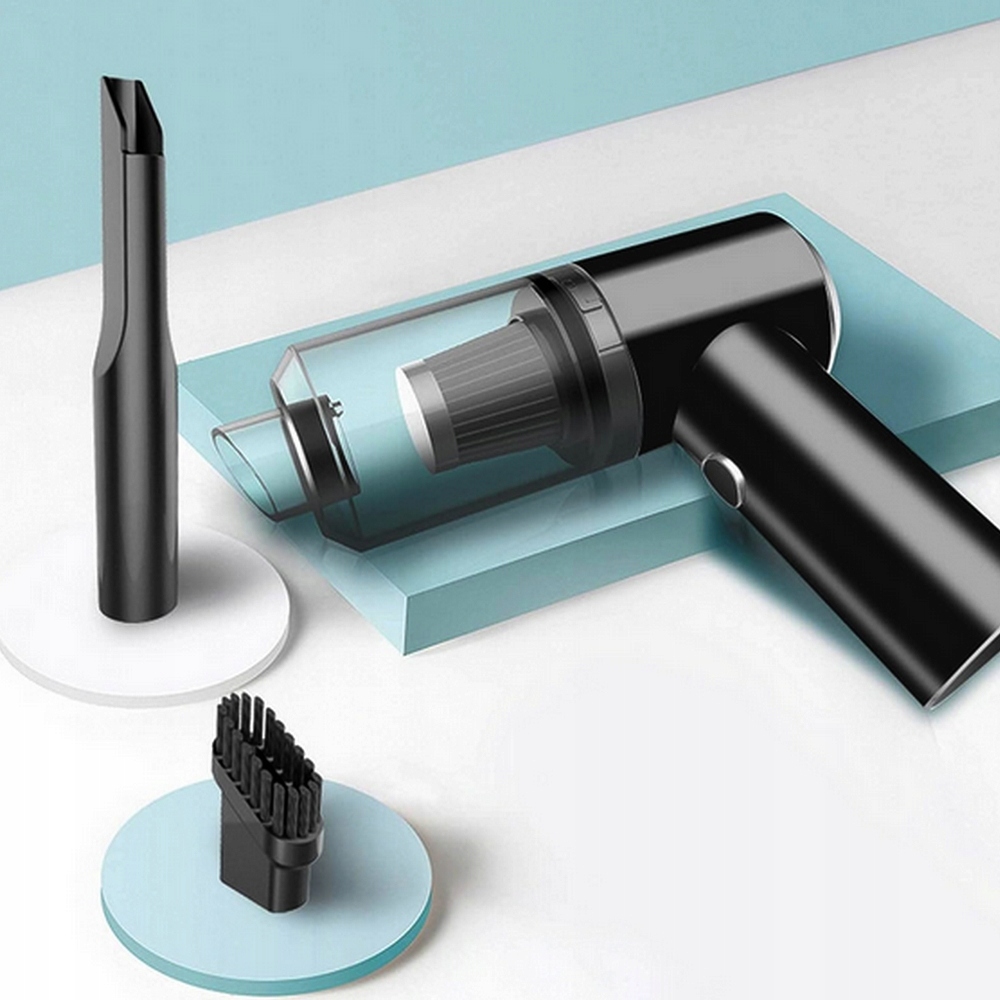 ODKURZACZ SAMOCHODOWY BEZPRZEWODOWY DO AUTA KLAWIATURY DOMU 2w1 + DMUCHAWA Zasilanie akumulatorowe