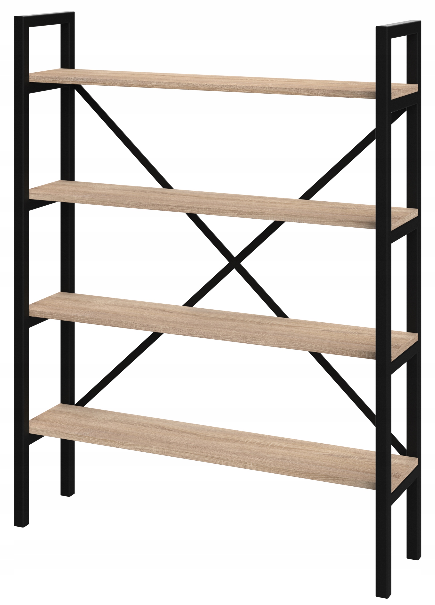 Regál Loft Medium-LAM 130x60x20 D4 na knihy (mnoho barev desky)