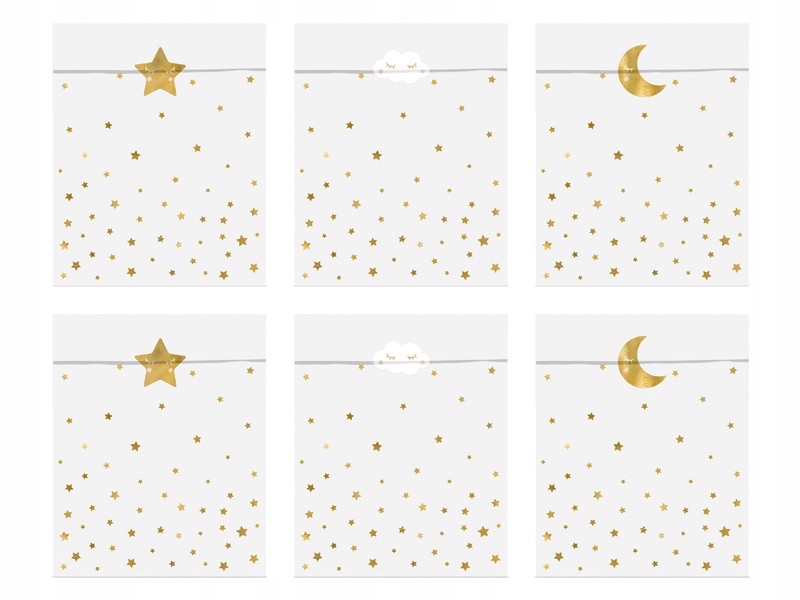 

Torebki ozdobne na słodycze Little Star, 6 szt.