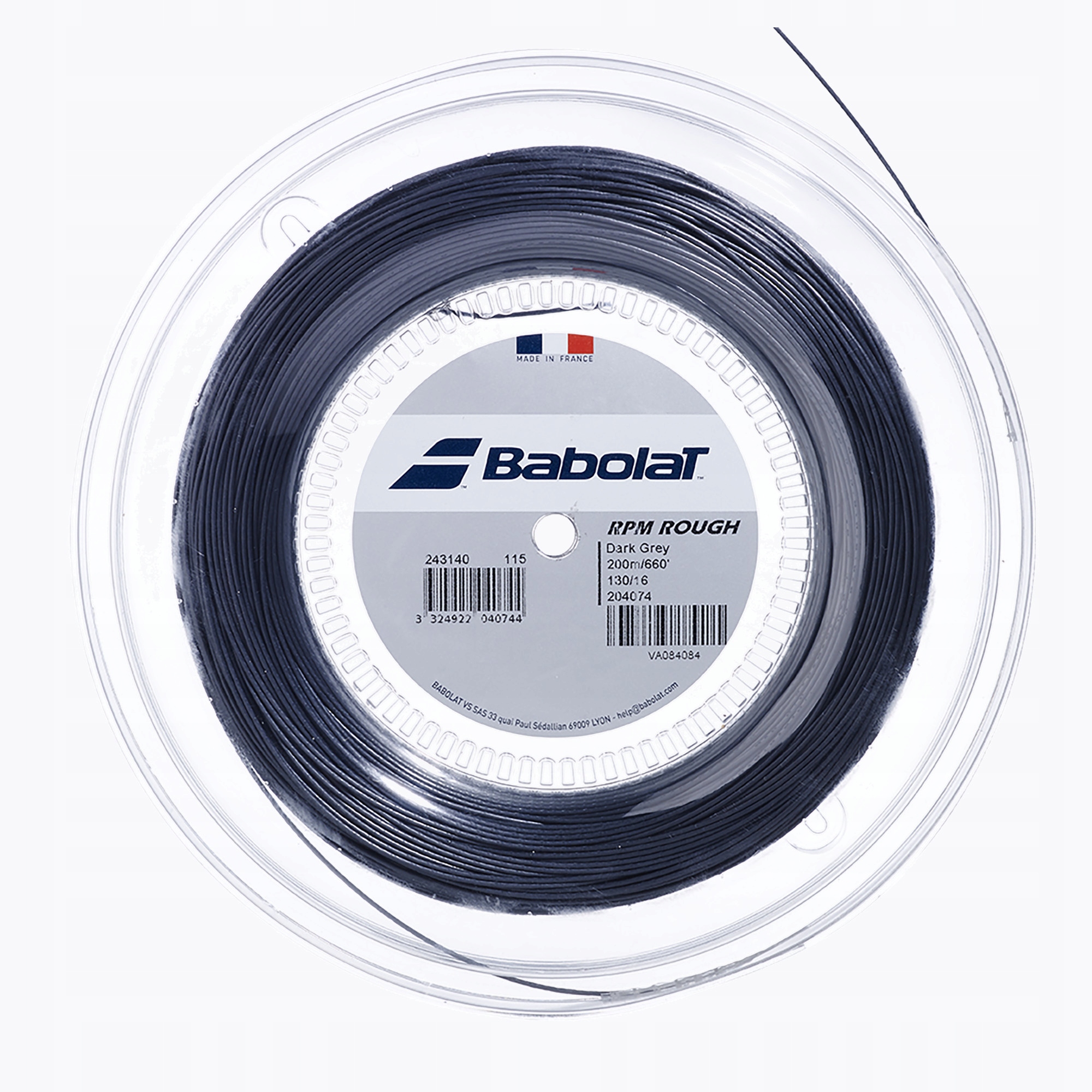 Tenisový výplet Babolat 200 m Rpm Rough grey 1.25 mm
