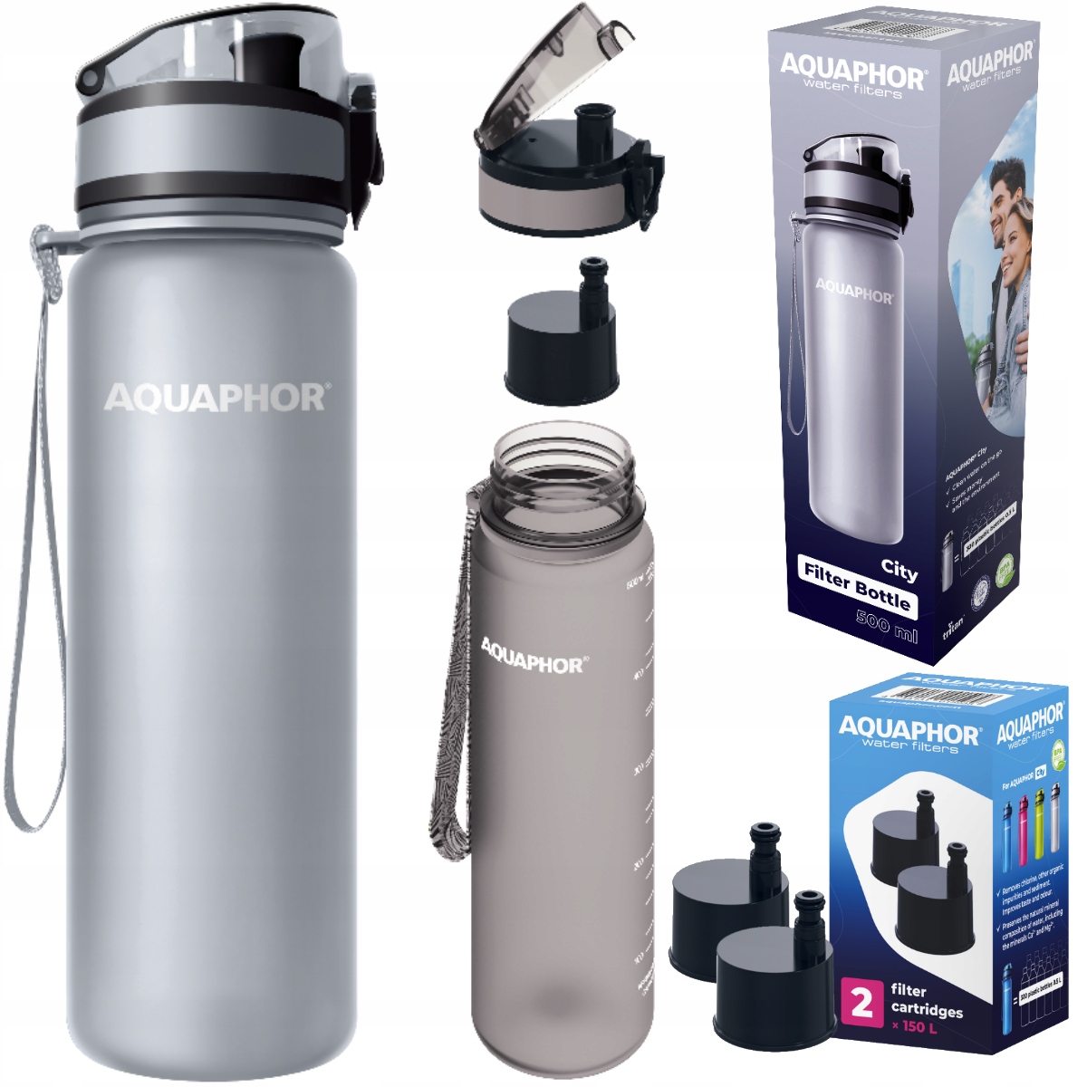 

Butelka filtrująca Aquaphor City 0,5 L 3 filtry