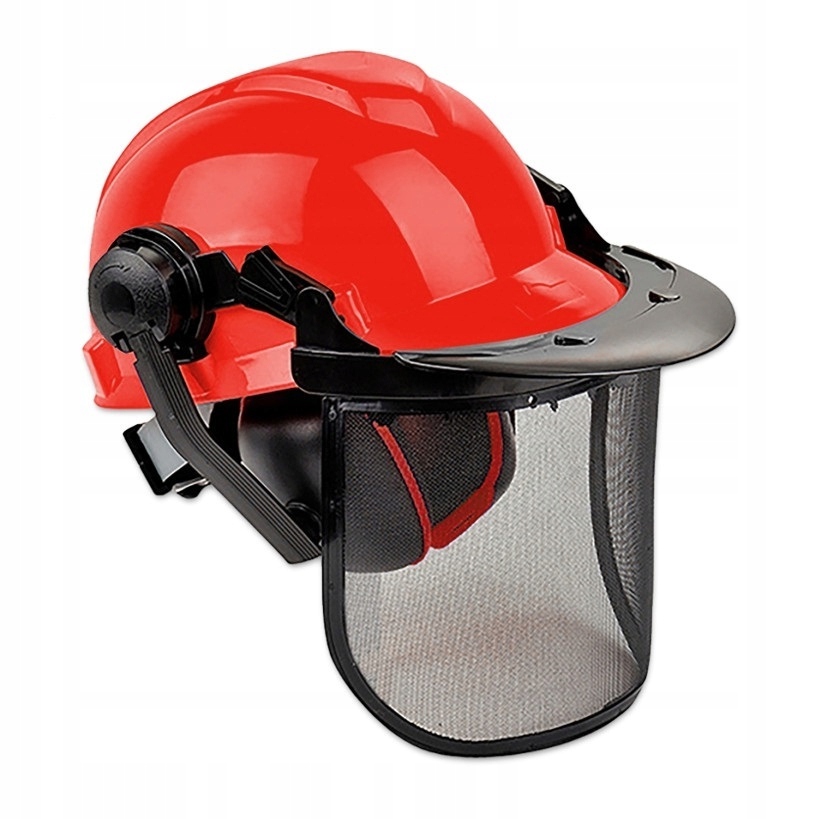 Kask Hełm Leśny Do Lasu Dla Leśników Pilarza Drwala Drwali Ochrona Twarzy