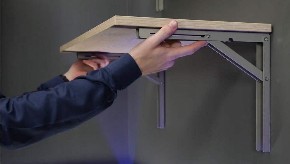 WSPORNIK BLATU PÓŁKI SKŁADANY L400 BRĄZ 100kg Wysokość 305 mm