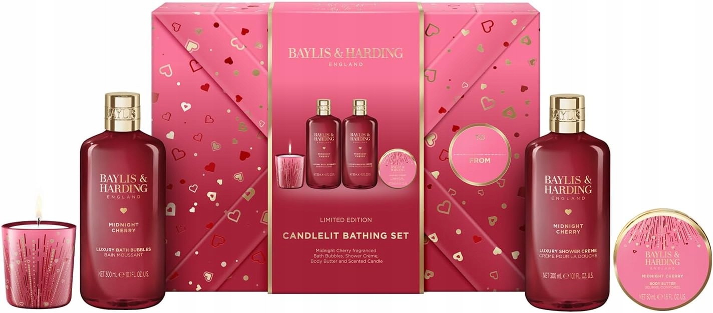 Baylis & Harding 7dílná Dárková Sada Půlnoční třešeň