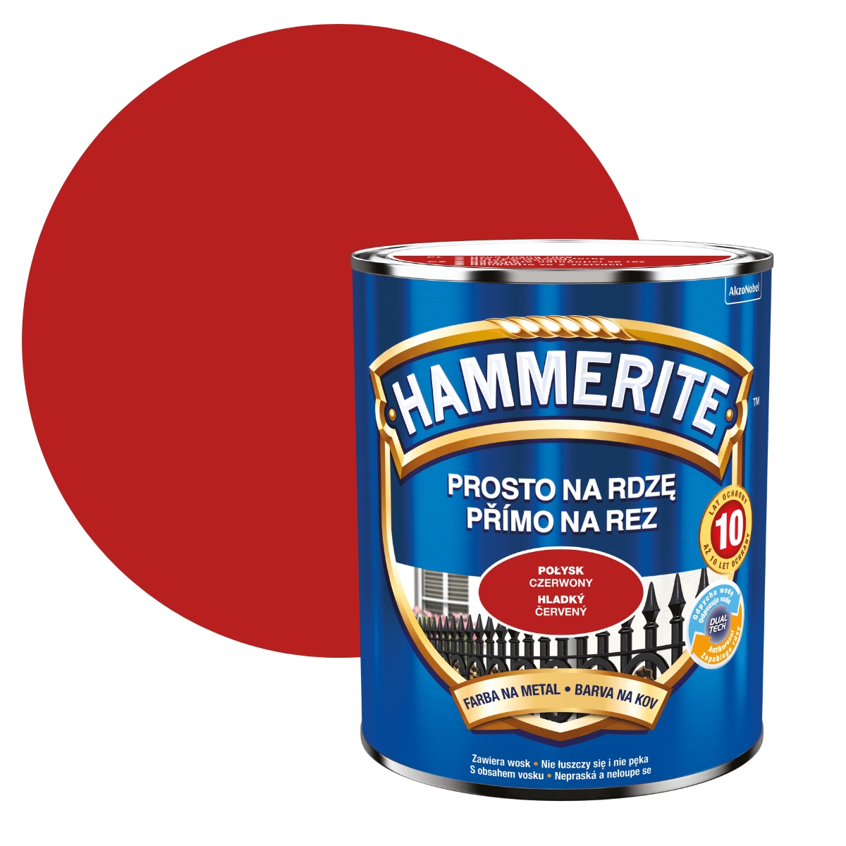 

Hammerite Na Rdzę 0,7L Czerwony Połysk