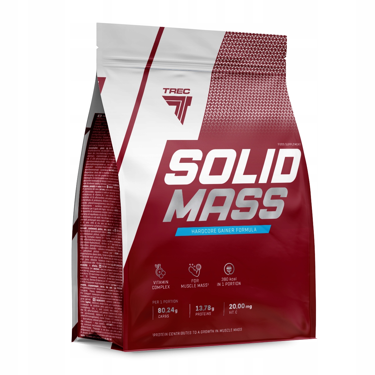 Gainer Trec Solid Mass 5800g Sacharidy Bílkoviny 5,8 kg