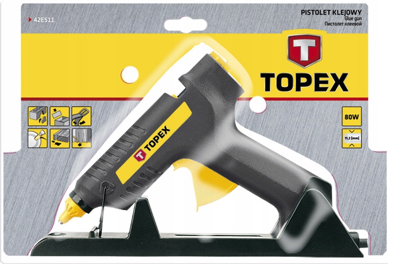 Pistolet klejowy 11 mm, 80W, bezprzewodowy Marka Topex