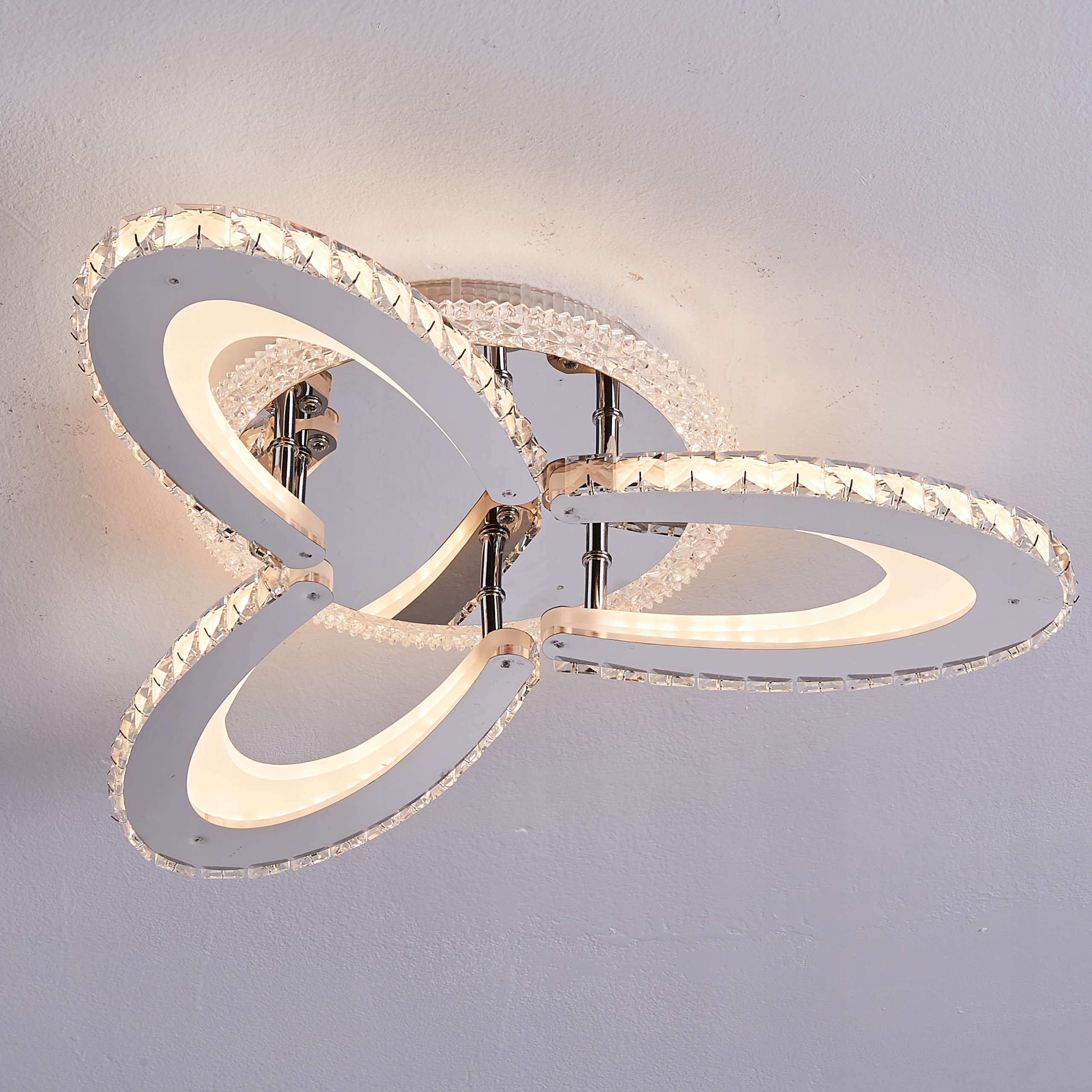 Lampa Sufitowa Kryształowa glamour wisząca Żyrandol Plafon Led Pilot 63W