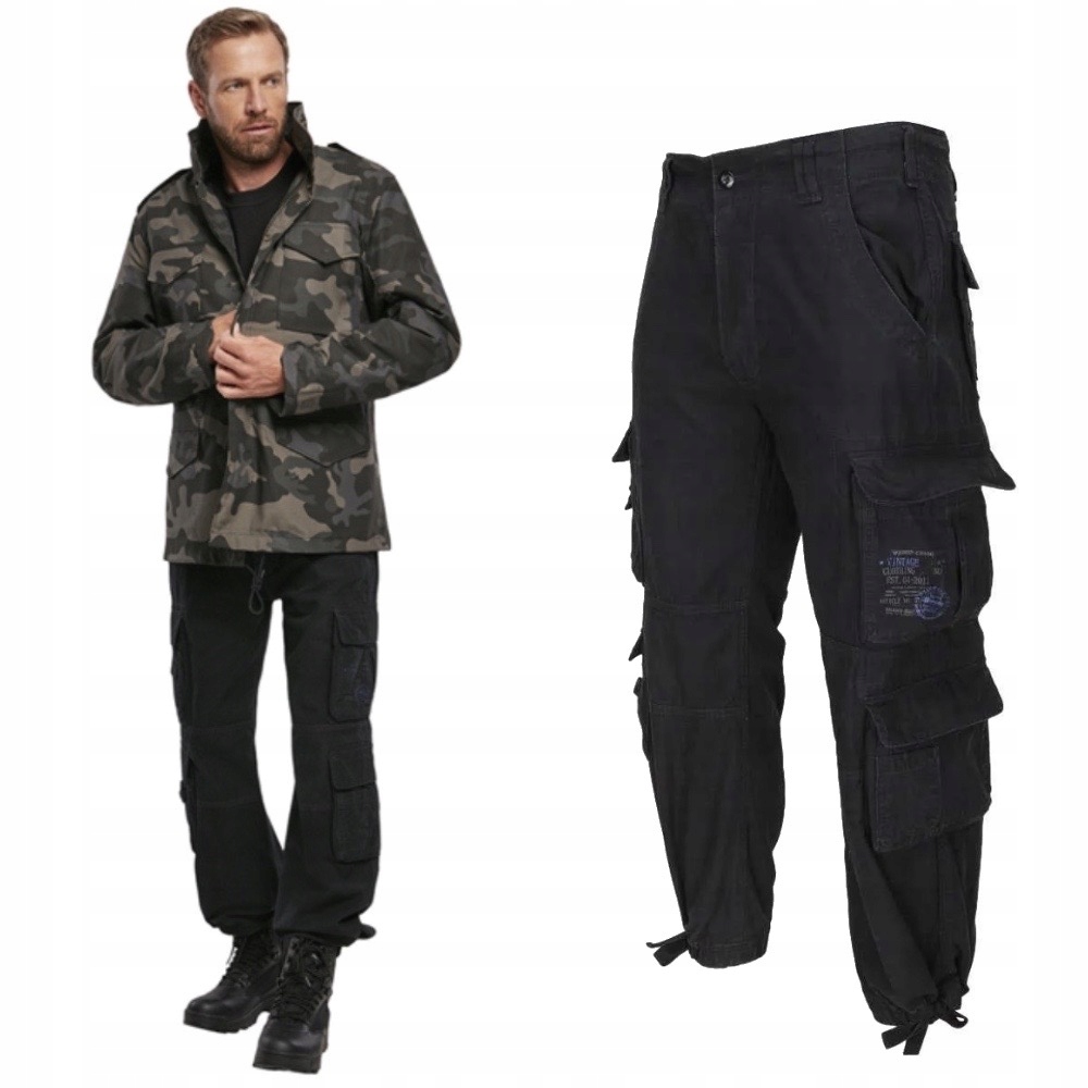 Pánské dlouhé kalhoty Brandit Pure Vintage Black 5XL