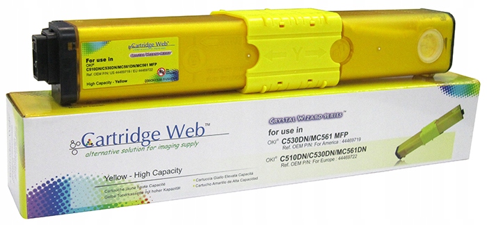 Toner Cartridge Web Yellow Oki C510 náhrada 44469722