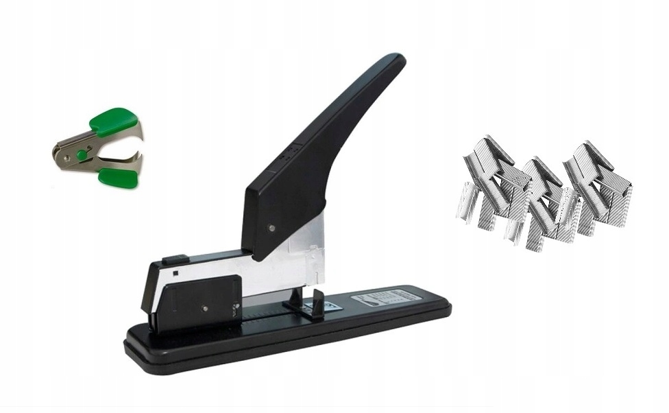Metalowy zszywacz biurowy do 240kartek +zszywki x5