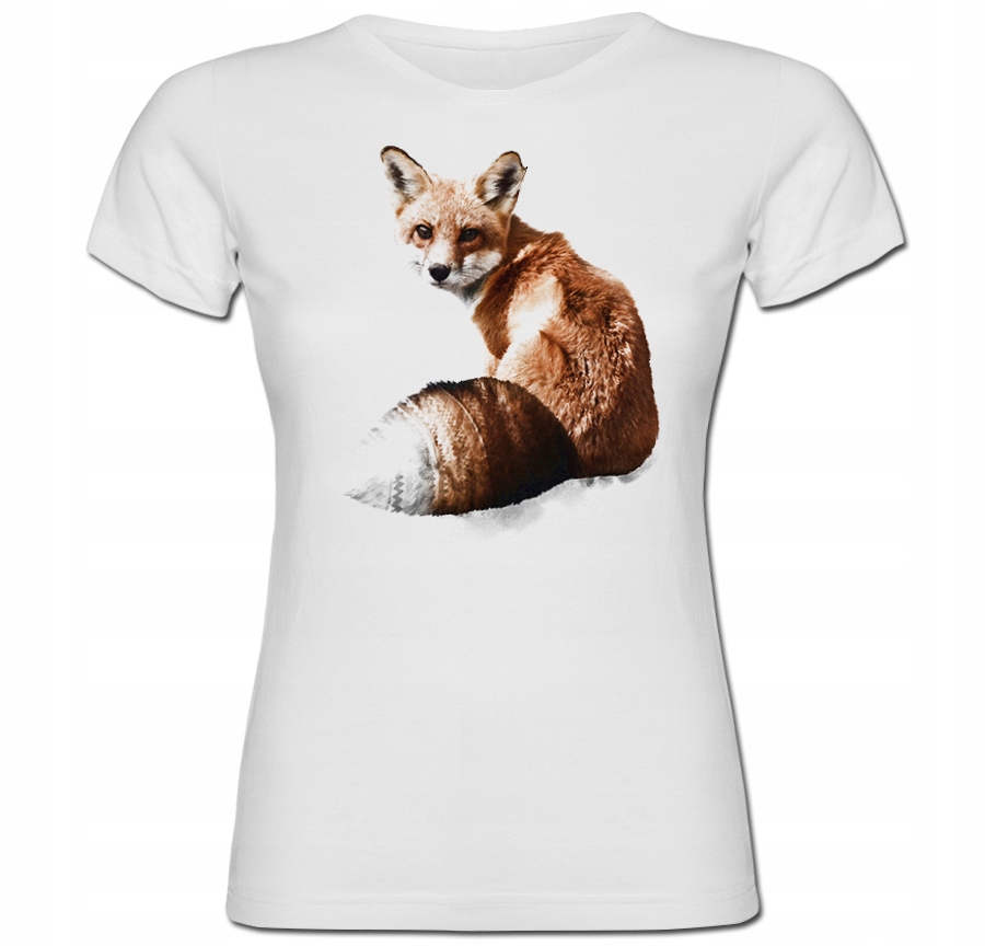 

Tshirt damski lis lisek fox grafika zwierzak M