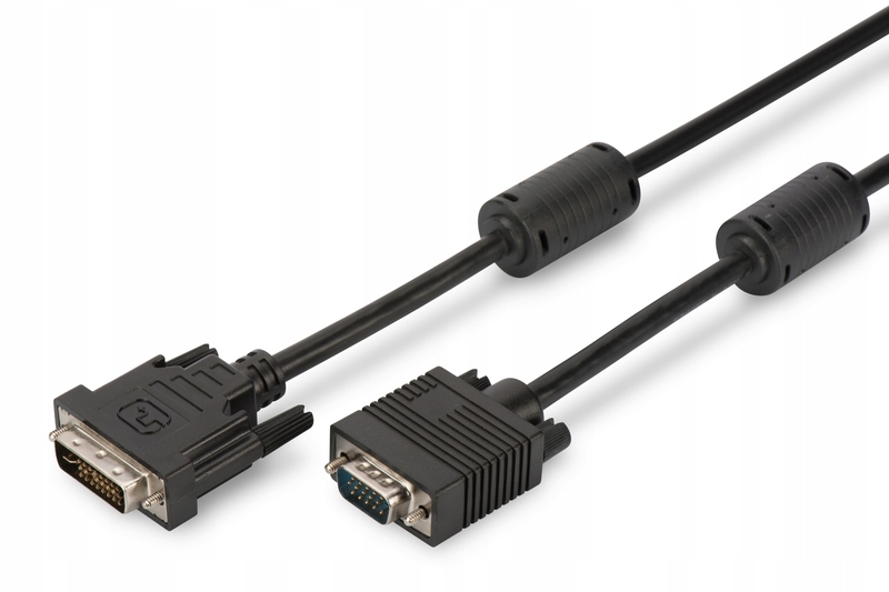 Kabel DVI-I (24+5)-VGA D-sub 2m 2 Ferryt Dual Link