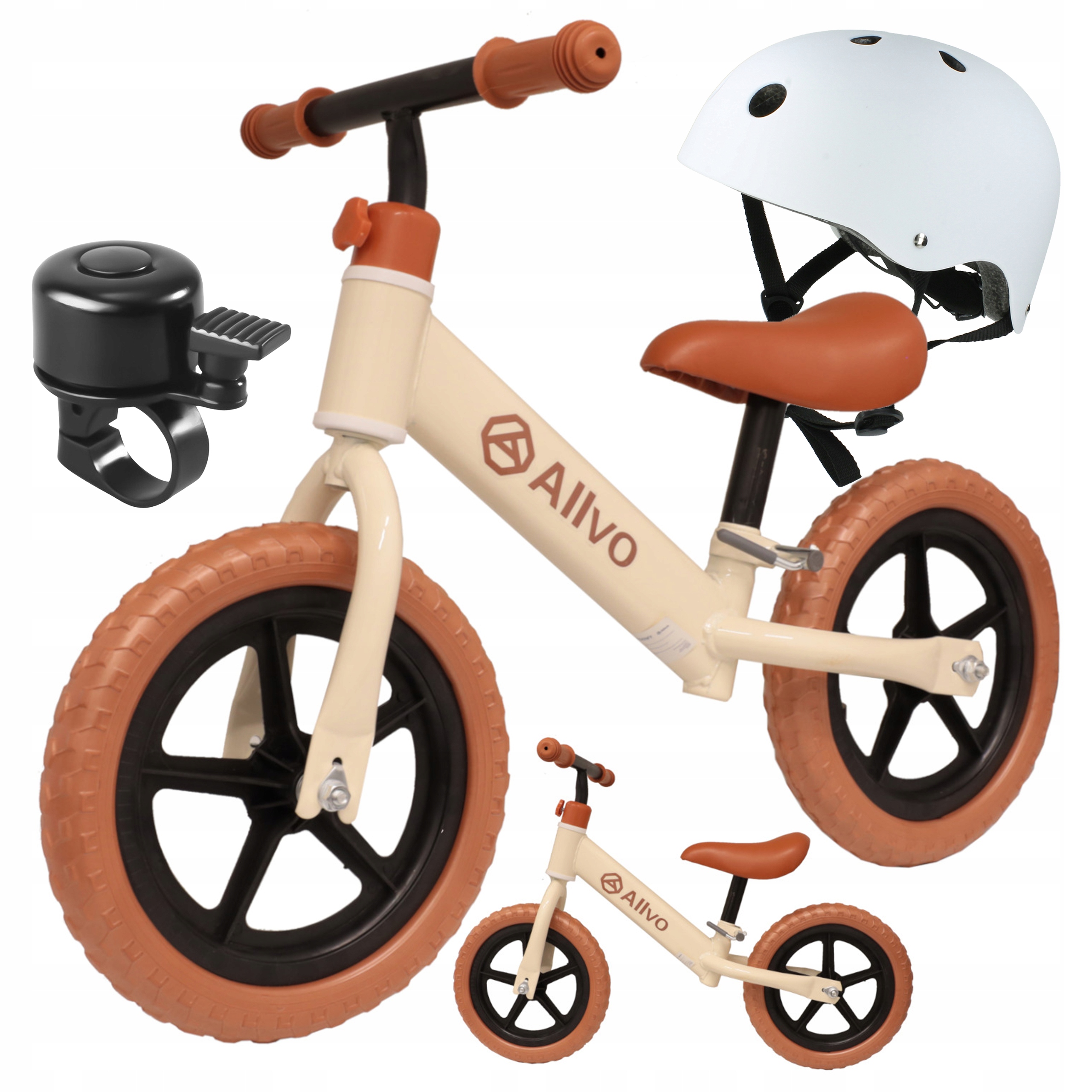 Rowerek Biegowy Dziecięcy Rower Koła Eva 12'' Dla 2 Latka Kask Dzwonek