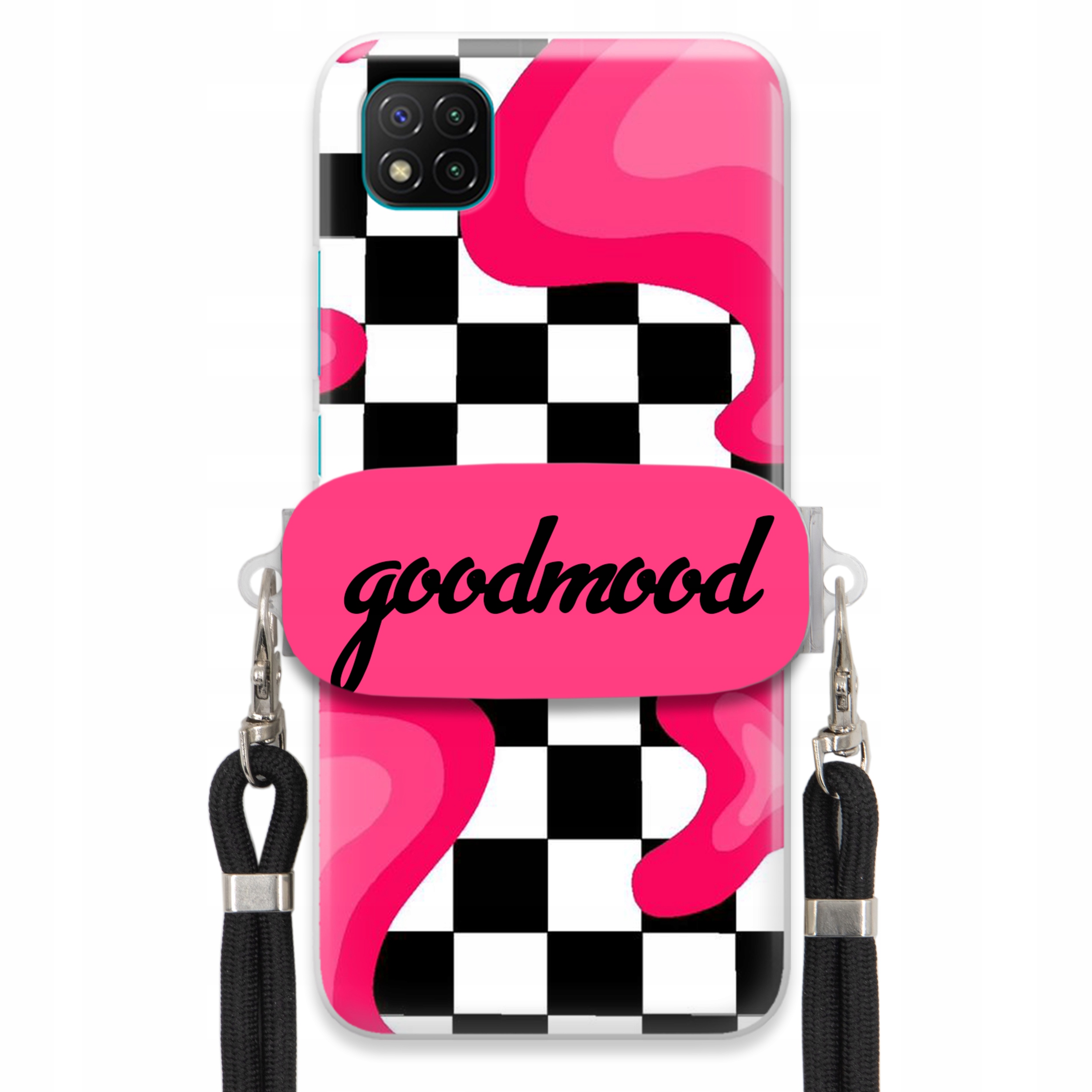 Puzdro Pre Xiaomi Poco C3 Sada Case Držiak Vodítko Čierna Pre Teen Splash