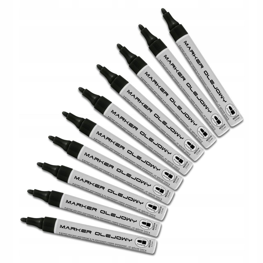 

10x Marker Olejowy Szkła Pisak Olejny Czarny